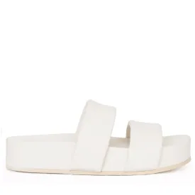 Hallie White Leather