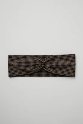 Houndstooth Headband - Hot Cocoa/Black