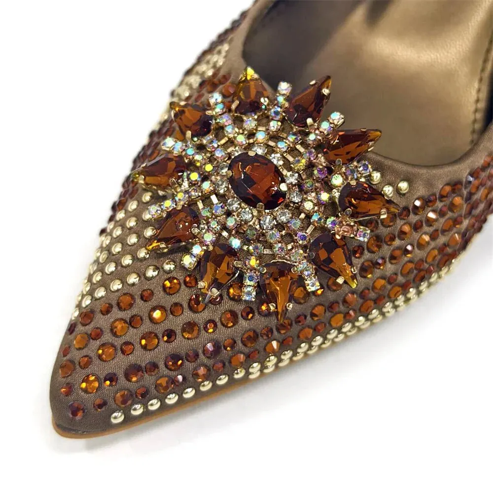 Italian Shoes and Bag Set 2024 – Rhinestone High Heels
