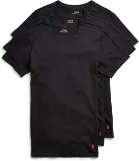 POLO RALPH LAUREN Men's Slim Fit Wicking Crew Undershirts 3-Pack