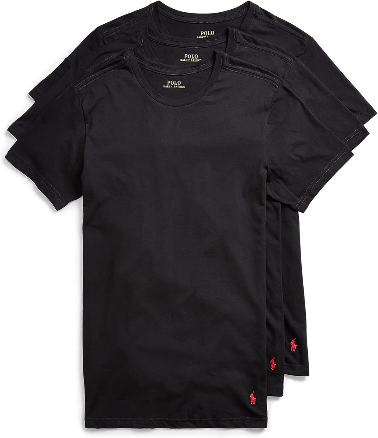 POLO RALPH LAUREN Men's Slim Fit Wicking Crew Undershirts 3-Pack
