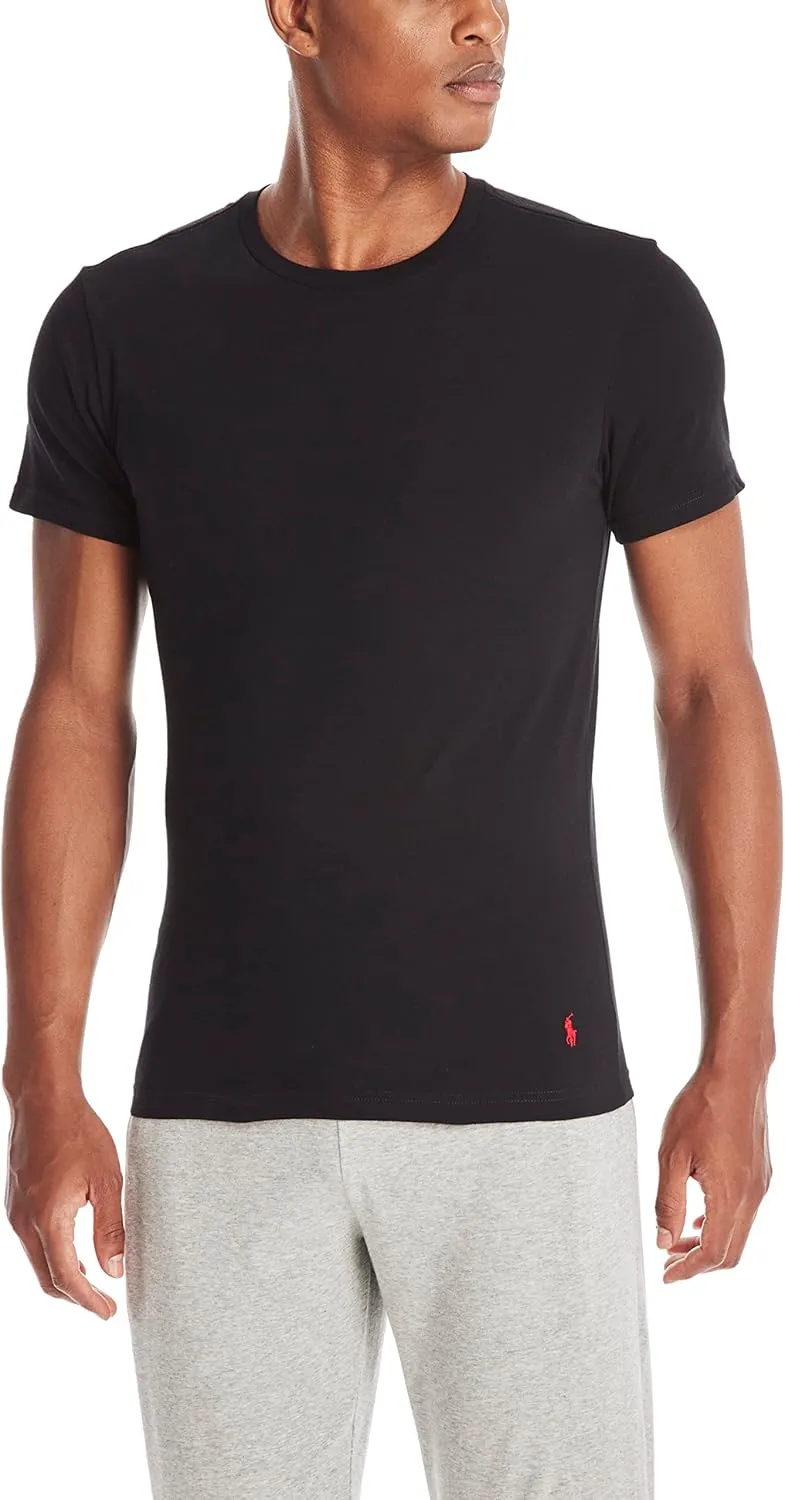 POLO RALPH LAUREN Men's Slim Fit Wicking Crew Undershirts 3-Pack