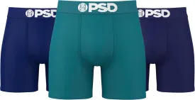 PSD Men's Mid Length Boxer Briefs - 5 Inch Inseam Breathable and Supportive Men's Underwear with Moisture-Wicking Fabric