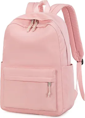 School Backpack for Teen Girls Women Laptop Backpack College Bookbags Middle School Travel Work Commuter Back Pack(Pink)