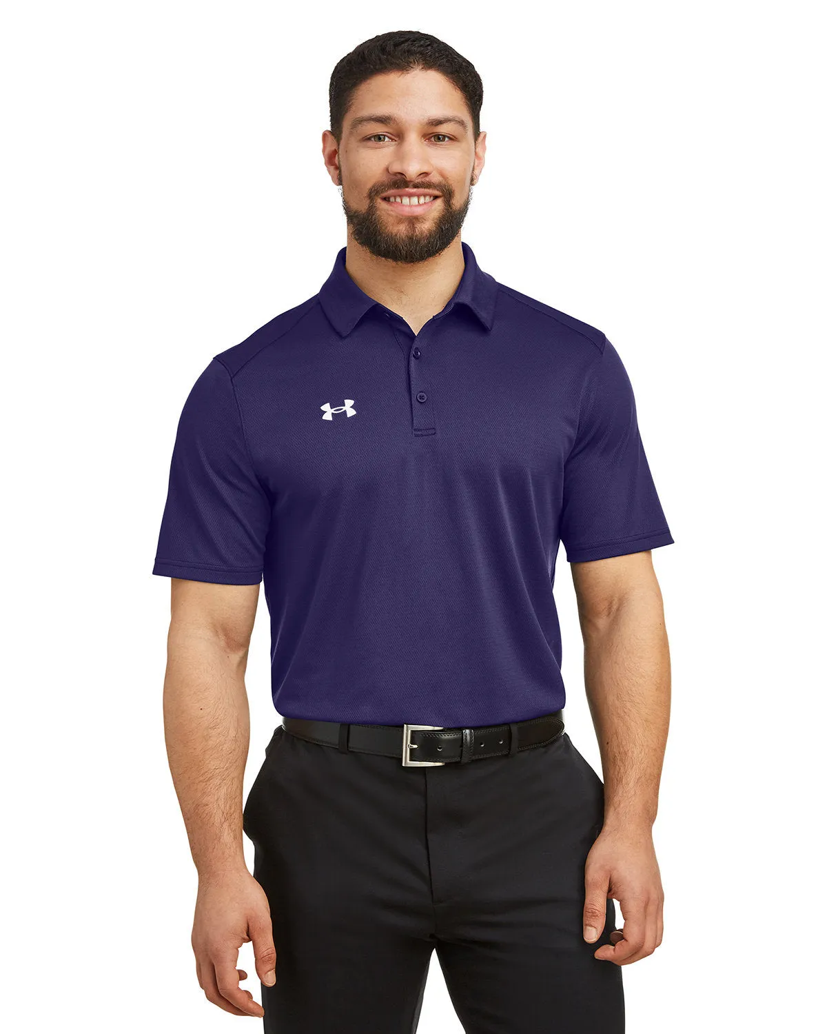 Under Armour Men's Tech Branded Polos, Purple